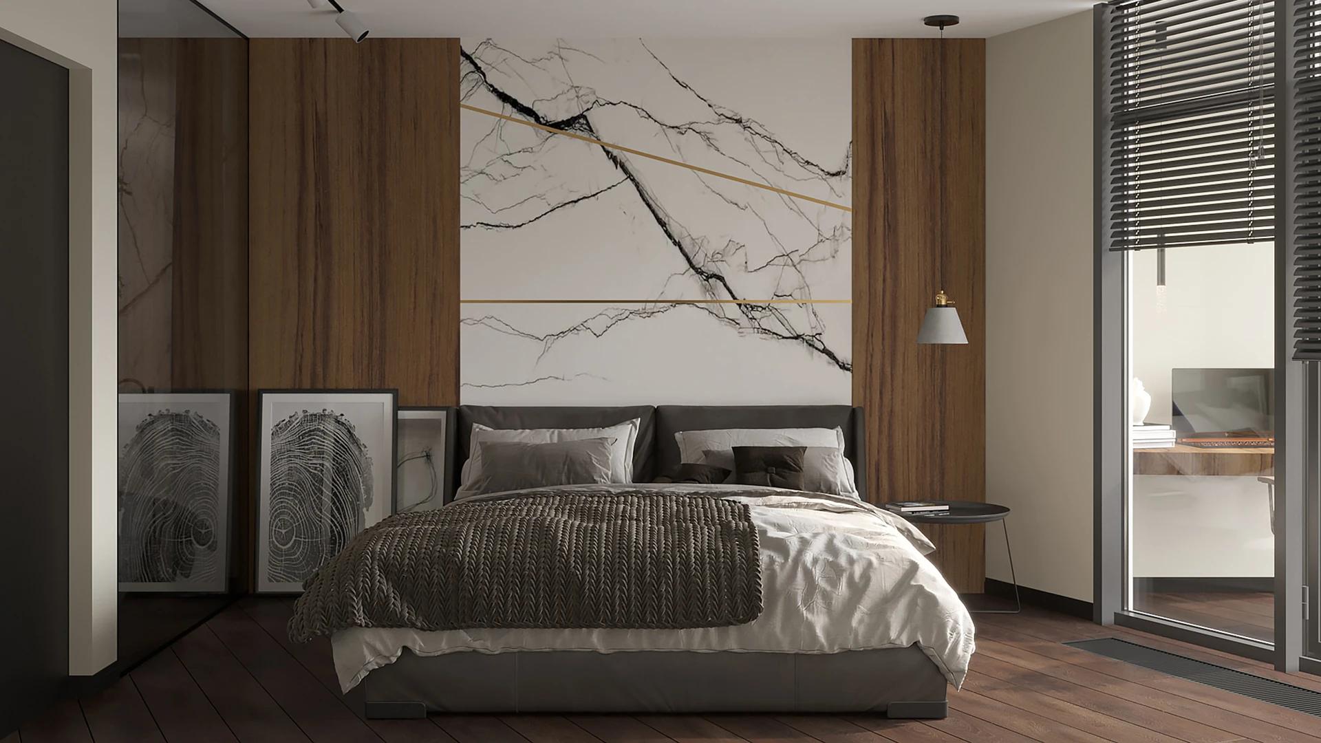 Вишуканий дизайн інтер'єру спальні